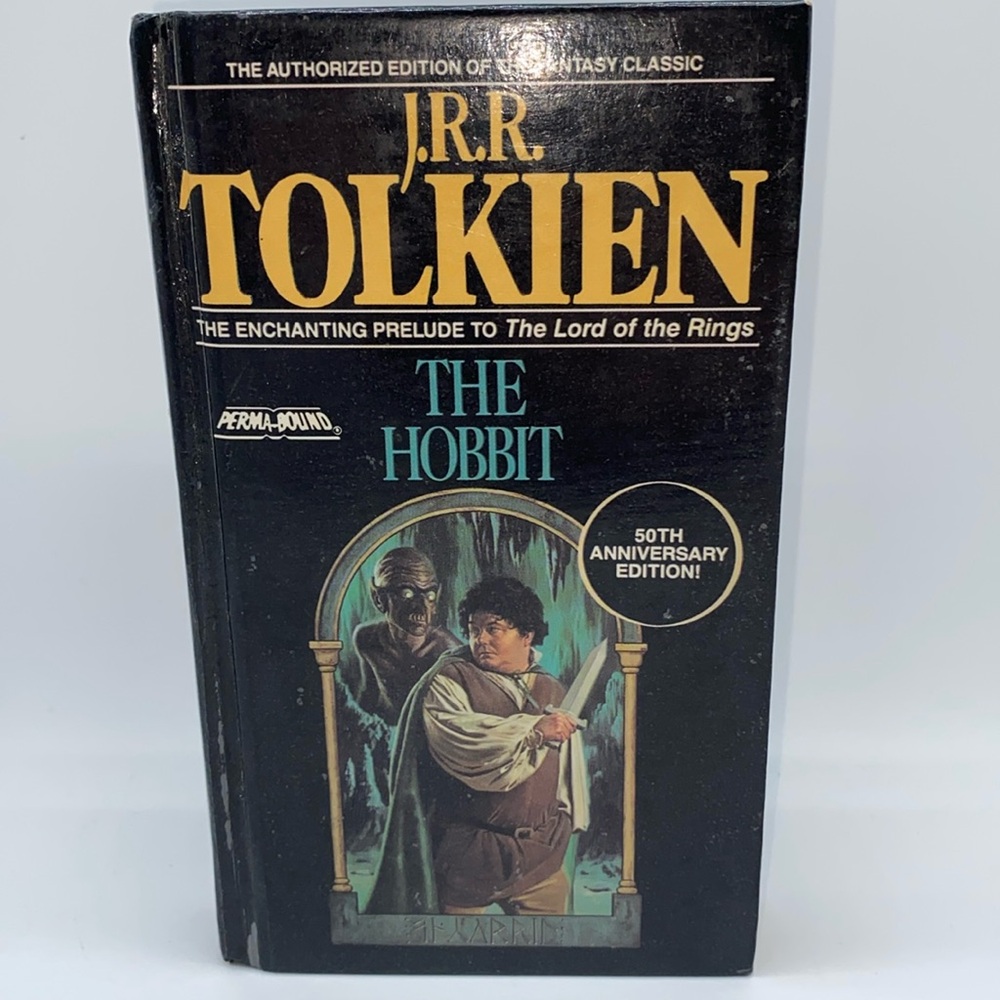 The Hobbit J.R.R. Tolkien 50th Anniversary Edition Hardcover Book 1989 Vintage
